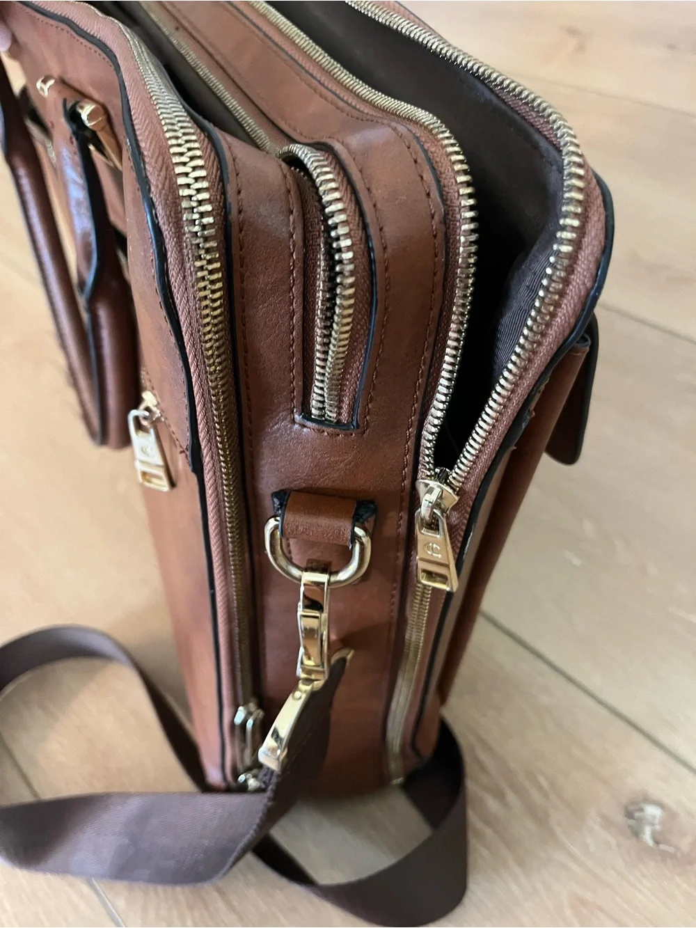 Men/Women Brown Laptop Briefcase Bag